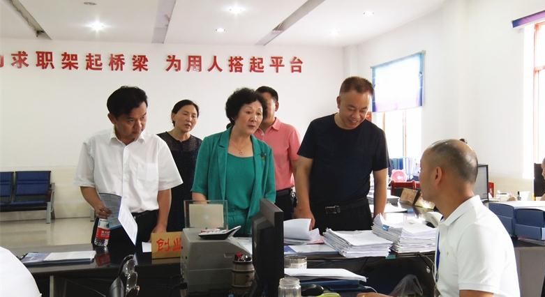市人大来我县调研就业再就业工作