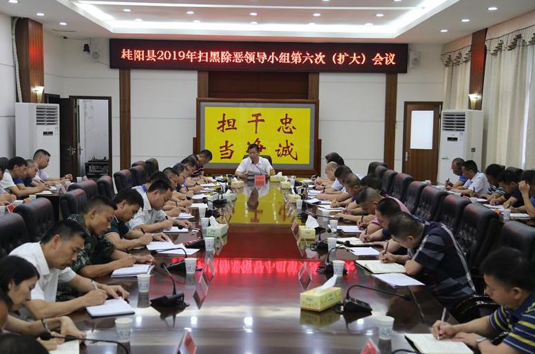 彭生智主持召开全县2019年度扫黑除恶领导小组第六次（扩大）会议