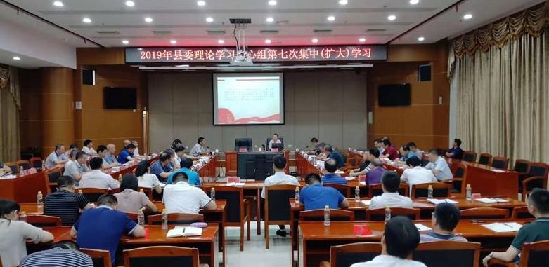县委理论学习中心组举行2019年第七次集中（扩大）学习