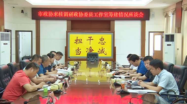 市政协到我县调研政协委员工作室筹建工作